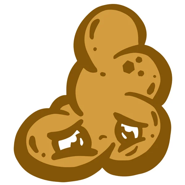 Cartoon Human Dog Poop Poo Character Illustration Vector — Wektor stockowy