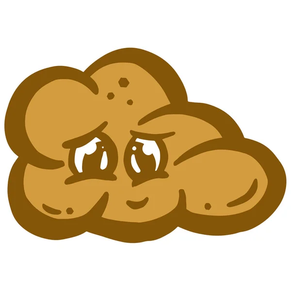 Cartoon Human Dog Poop Poo Character Illustration Vector — 스톡 벡터