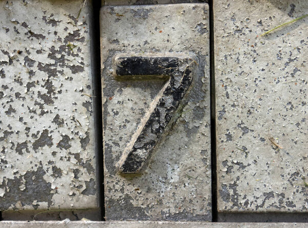 Wording in Distressed State Typography Found Number