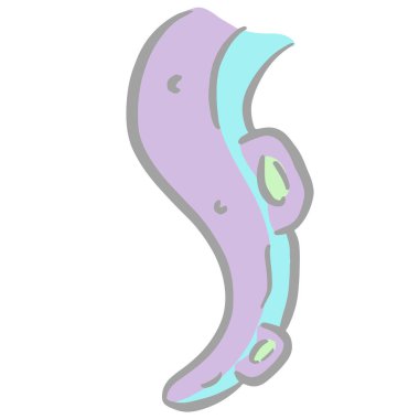 Octopus Tentacle Monster Cartoon Illustration for Logo Design in Vector