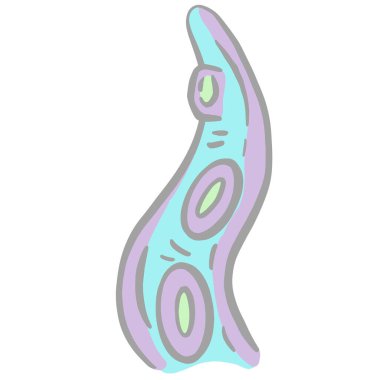 Octopus Tentacle Monster Cartoon Illustration for Logo Design in Vector