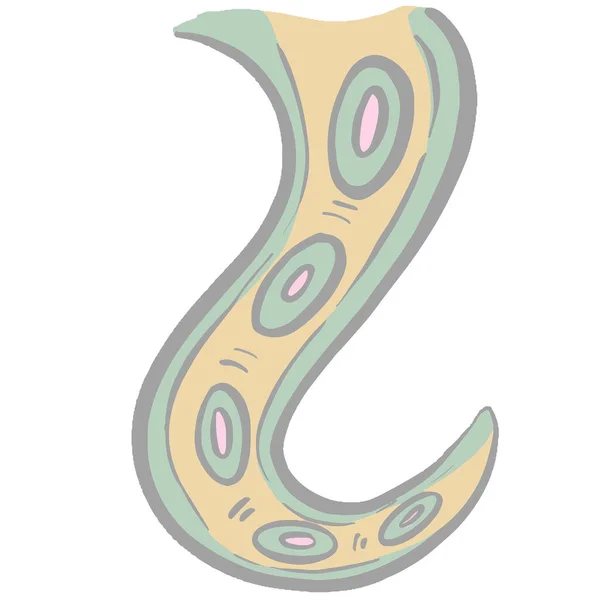 Octopus Tentacle Монстр Мультфільм Ілюстрація Дизайну Логотипу Вектор — стоковий вектор