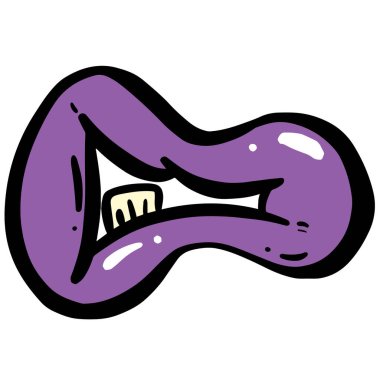 Çizgi roman Korkunç Ağız ve Dudaklar Vektörde