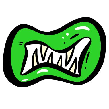 Çizgi roman Korkunç Ağız ve Dudaklar Vektörde