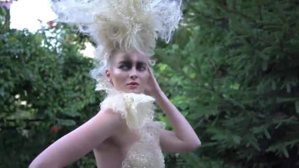 Magnificent Princess Vintage Dress Garden — Stok video