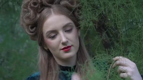 Woman Perfect Hairstyle Creative Hair Dress Nature — Video