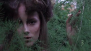 Slow Motion fantasy portrait of an elf woman