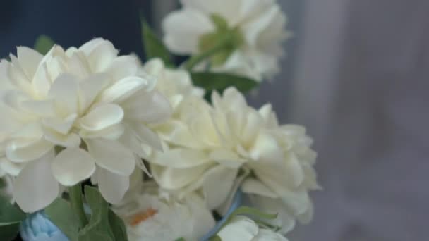 Slow Motion Beautiful Bouquet Flowers — 图库视频影像