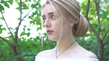 Slow Motion Beautiful sexy woman model bride