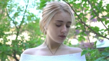 Slow Motion Sexy beautiful woman pretty bride wedding