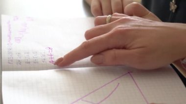 Slow Motion Girl doing homework or education.