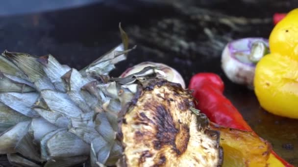 Spicy Grilled Chicken Breast Vegetables Herbs Roasting Tin – Stock-video