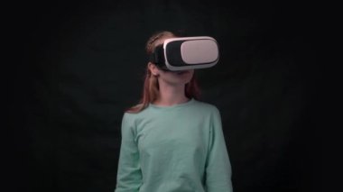 4k Child using a gaming gadget for virtual reality.