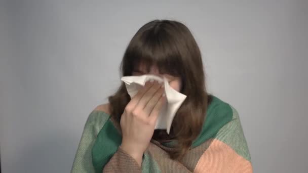 Portrait Young Girl Showing Emotions Crying — Stock videók