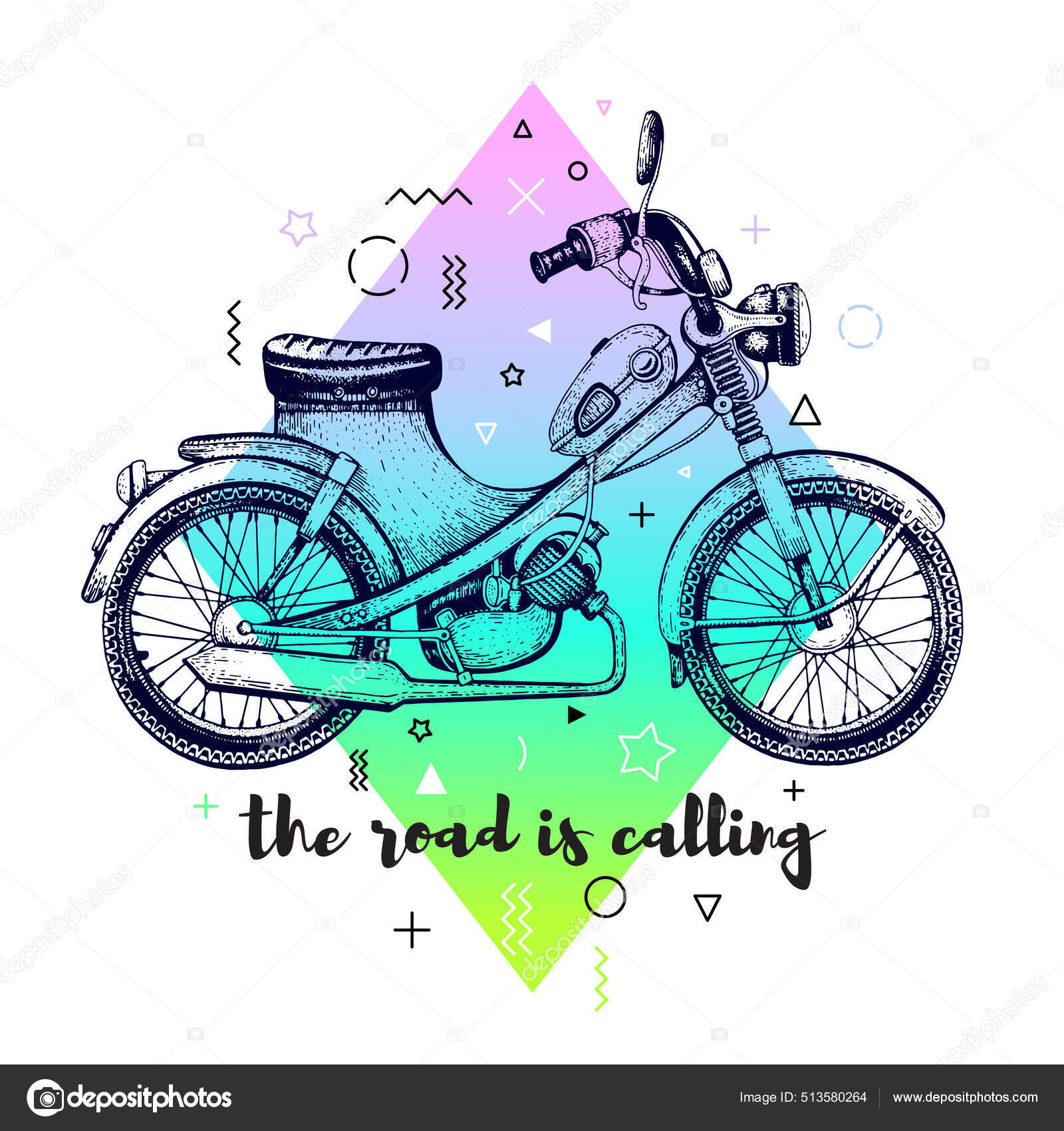 Bonito Moto Corrida Desenho Animado Design Ilustração Vetorial