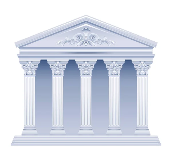 Vecteur Construction Temple Grec Architecture Grecque Piliers Romains Illustration Colonnes — Image vectorielle