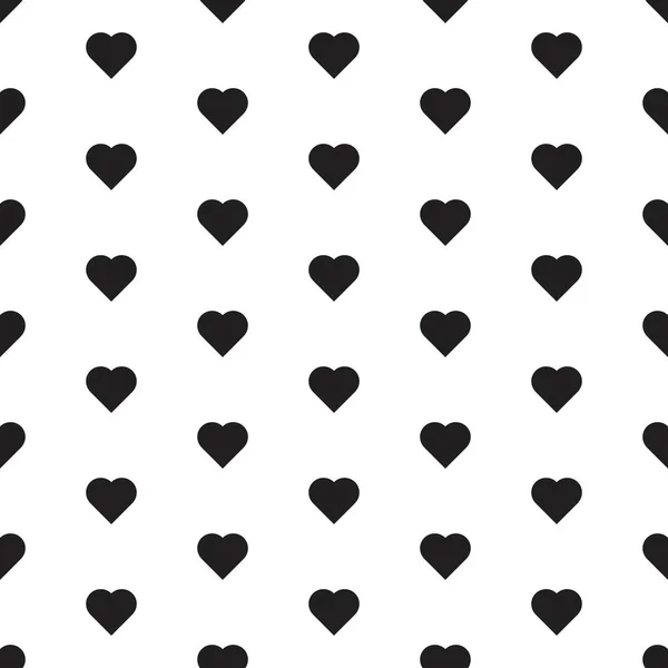 Διάνυσμα Μοτίβο Σχήμα Καρδιάς Αδιάλειπτη Doodle Ασπρόμαυρη Αφηρημένη Απεικόνιση Φόντου — Διανυσματικό Αρχείο