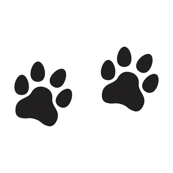 Pençe Baskısı Ikon Vektörü Kedi Köpek Ayak Izi Sembolü Bir — Stok Vektör