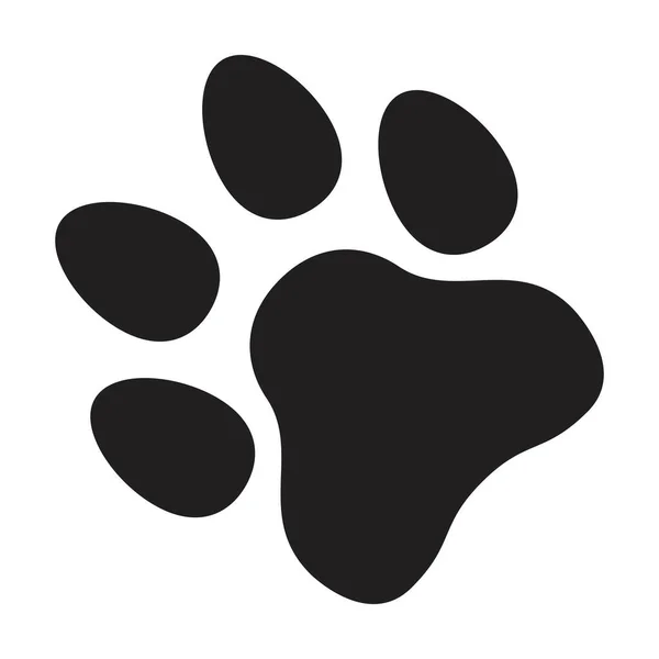 Pençe Baskısı Ikon Vektörü Kedi Köpek Ayak Izi Sembolü Bir — Stok Vektör