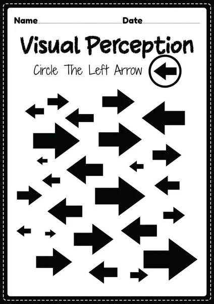 Visual Perception Skills Activity Occupation Therapy Arrow Recognition Preschool Kindergarten — Stock Photo, Image