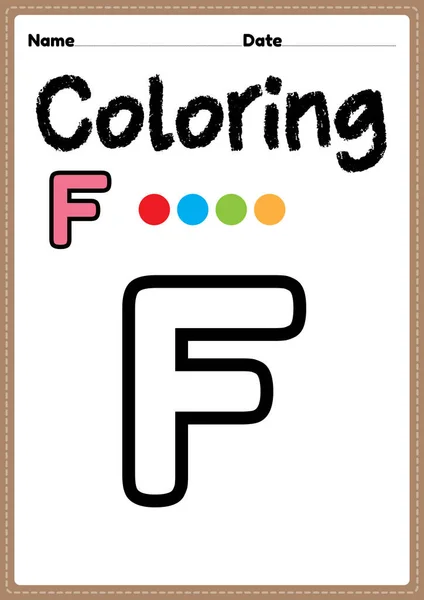 Carta Página Para Colorir Alfabeto Pré Escolar Jardim Infância Crianças — Fotografia de Stock