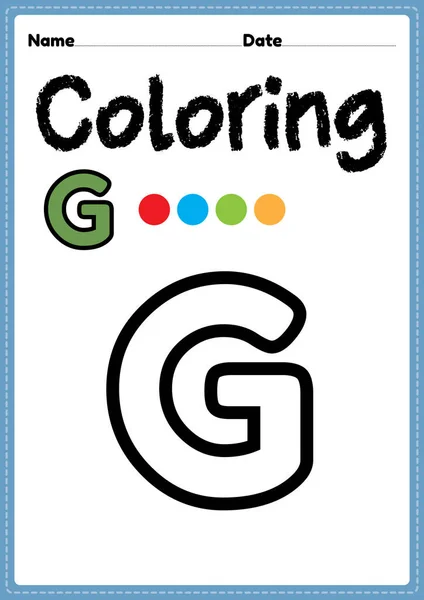 Litera Alfabetu Kolorowanki Przedszkola Przedszkola Montessori Dzieci Nauki Praktyki Pisania — Zdjęcie stockowe