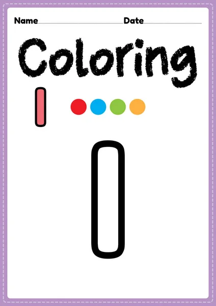 Litera Alfabet Kolorowanki Dla Przedszkola Przedszkola Montessori Dzieci Nauki Praktyki — Zdjęcie stockowe