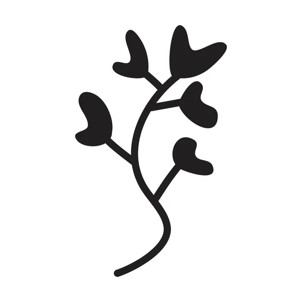 Χειροποίητο Λουλουδάτο Φυτό Αφήνει Καλλιτεχνικά Στοιχεία Για Πρόσκληση Ευχετήρια Κάρτα — Διανυσματικό Αρχείο