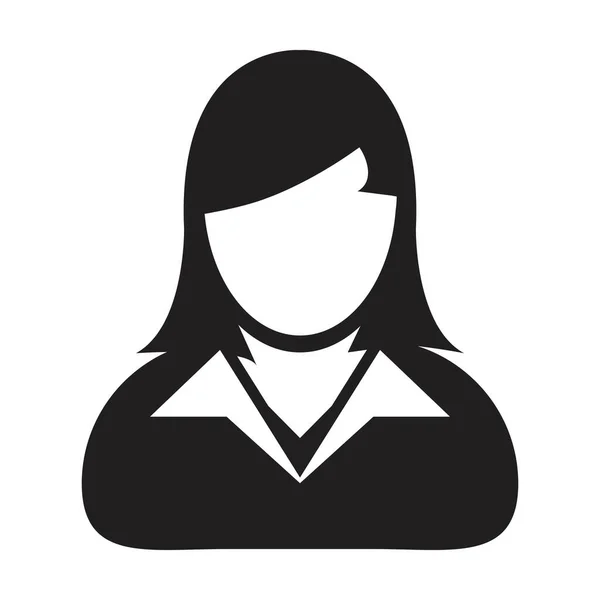 Manager Icon Vector Female User Person Profile Avatar Symbol Business — Stock Vector