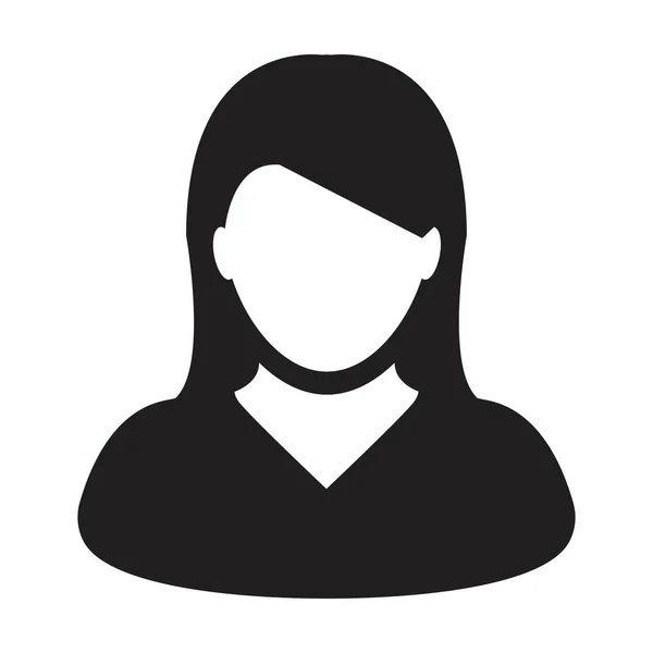 Staff Icon Vector Female User Person Profile Avatar Symbol Business — Stock Vector