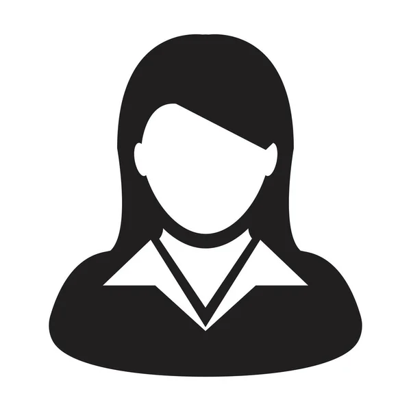 Boss Icon Vector Female User Person Profile Avatar Symbol Business — Stock Vector