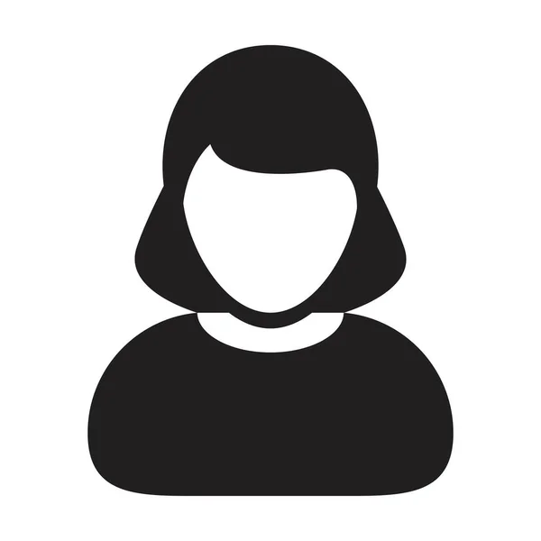 Client Icon Vector Female User Person Profile Avatar Symbol Business — Stock Vector