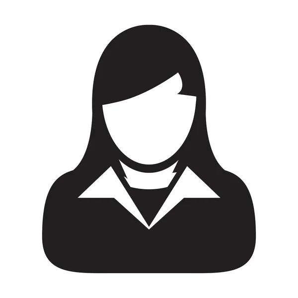 Employer Icon Vector Female User Person Profile Avatar Symbol Business — Stock Vector