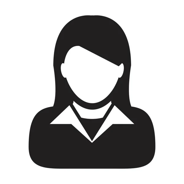 Admin Icon Vector Female User Person Profile Avatar Symbol Business — Stock Vector
