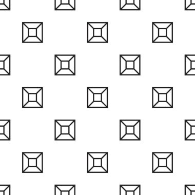 Hediye eşyalar, ambalaj, duvar, kartlar ve el sanatları ve diğer web ve yazıcı materyalleri için siyah ve beyaz resimde soyut dokuların kusursuz desenli kare geometrik tasarımı.