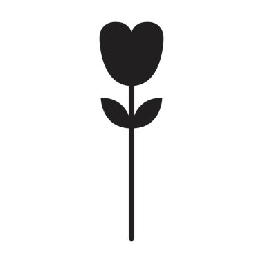 Doğa, ekoloji ve çevre için düz renk sembolü olan bitki ikonu vektör sembolü