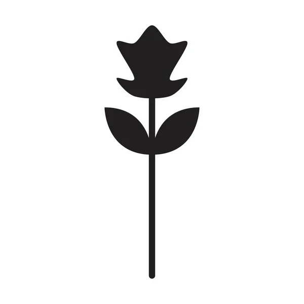 Virág Illusztráció Ikon Szimbólum Szimbólum Természet Ökológia Környezet Egy Lapos — Stock Vector