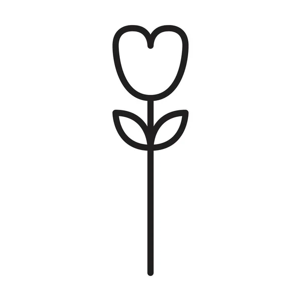 環境のための花のアイコンベクトルグリフシンボルをフラットカラーグリフイラストで表示 — ストックベクタ