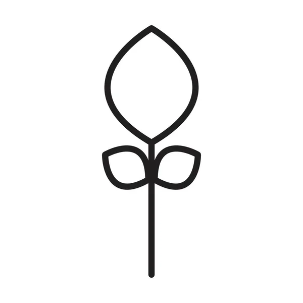Virág Ikon Vektor Grafikus Szimbólum Természet Ökológia Környezet Egy Lapos — Stock Vector