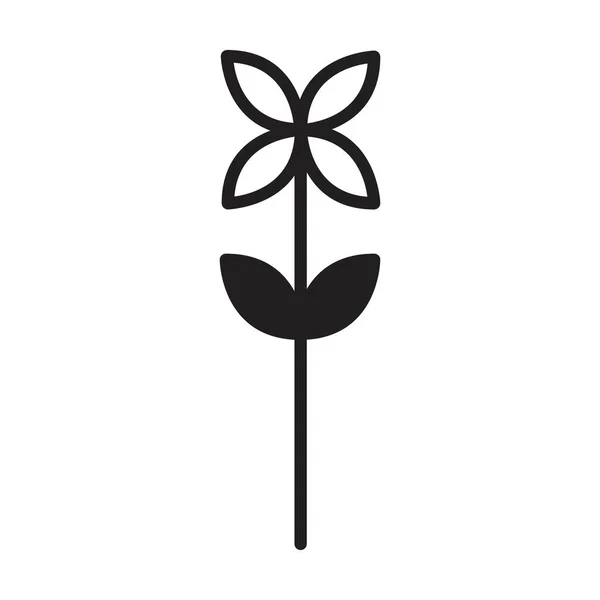Virág Szimbólum Ikon Vektor Természet Ökológia Környezet Egy Lapos Színű — Stock Vector