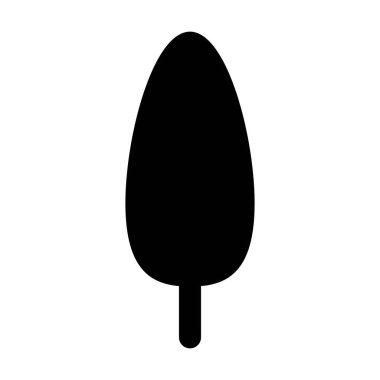 Doğa, ekoloji ve çevre için düz renkli bir resimde ağaç ikonu vektör sembolü