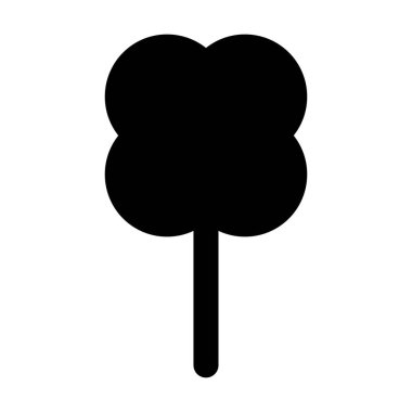 Doğa, ekoloji ve çevre için düz renkli bir resimde ağaç ikonu vektör sembolü