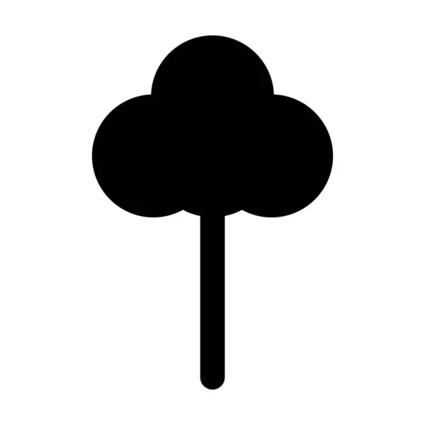 Symbol Vektorového Glyfu Stromu Pro Přírodu Ekologii Životní Prostředí Ploché — Stockový vektor