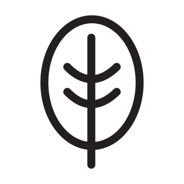 Doğa, ekoloji ve çevre için düz renk sembolü olan ağaç ikonu vektör sembolü