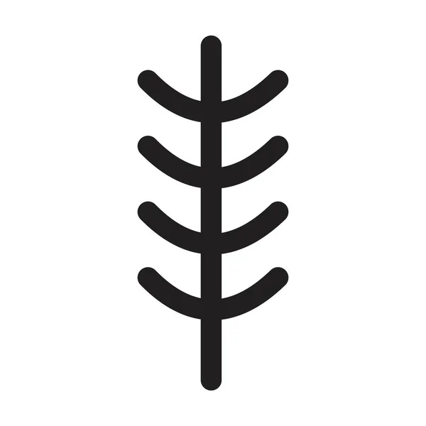 Ícone Árvore Símbolo Glifo Vetorial Para Natureza Ecologia Meio Ambiente — Vetor de Stock