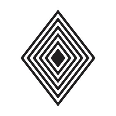 Soyut eşkenar dörtgen çizgileri logo, web, baskı ve modern ve çağdaş duvar sanat arkaplanı için vektör geometrik şekli