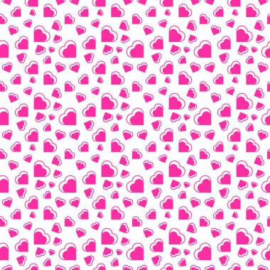 Dijital ve yazdırma materyalleri için kalp şeklindeki vektör dikişsiz karalama siyah ve beyaz soyut arkaplan çizimi.