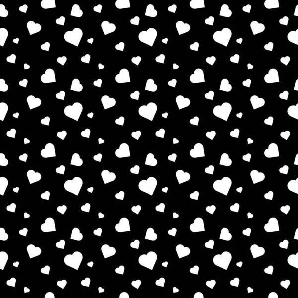 Καρδιά Σχήμα Διάνυσμα Αδιάλειπτη Μοτίβο Doodle Μαύρο Και Άσπρο Αφηρημένη — Διανυσματικό Αρχείο