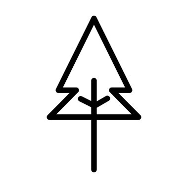 Doğa, ekoloji ve çevre için düz renkli bir resimde ağaç ikonu vektör sembolü