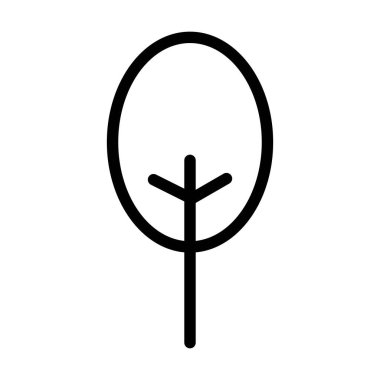 Doğa, ekoloji ve çevre için düz renkli bir resimde ağaç ikonu vektör sembolü